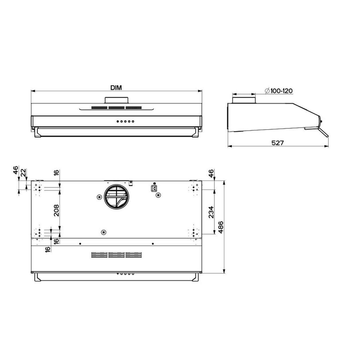 Páraelszívó 2740 Pb Srm Wh A60 - Basics (60cm) - Faber
