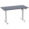 Dvižna Miza E-lona, Antracit, Srebrna, 110x50cm - srebrne barve/antracit, Design, kovina/leseni material (110/50/71cm) - MID.YOU