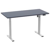 SCHREIBTISCH E-LONA - Anthrazit/Silberfarben, Design, Holzwerkstoff/Metall (140/71/80cm) - MID.YOU