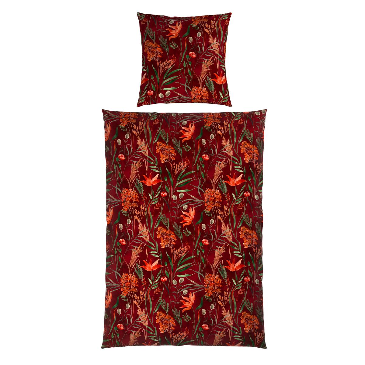 Bettwäsche Nora Rot ca. 135x200cm - Rot, MODERN, Textil (135/200cm) - Mömax