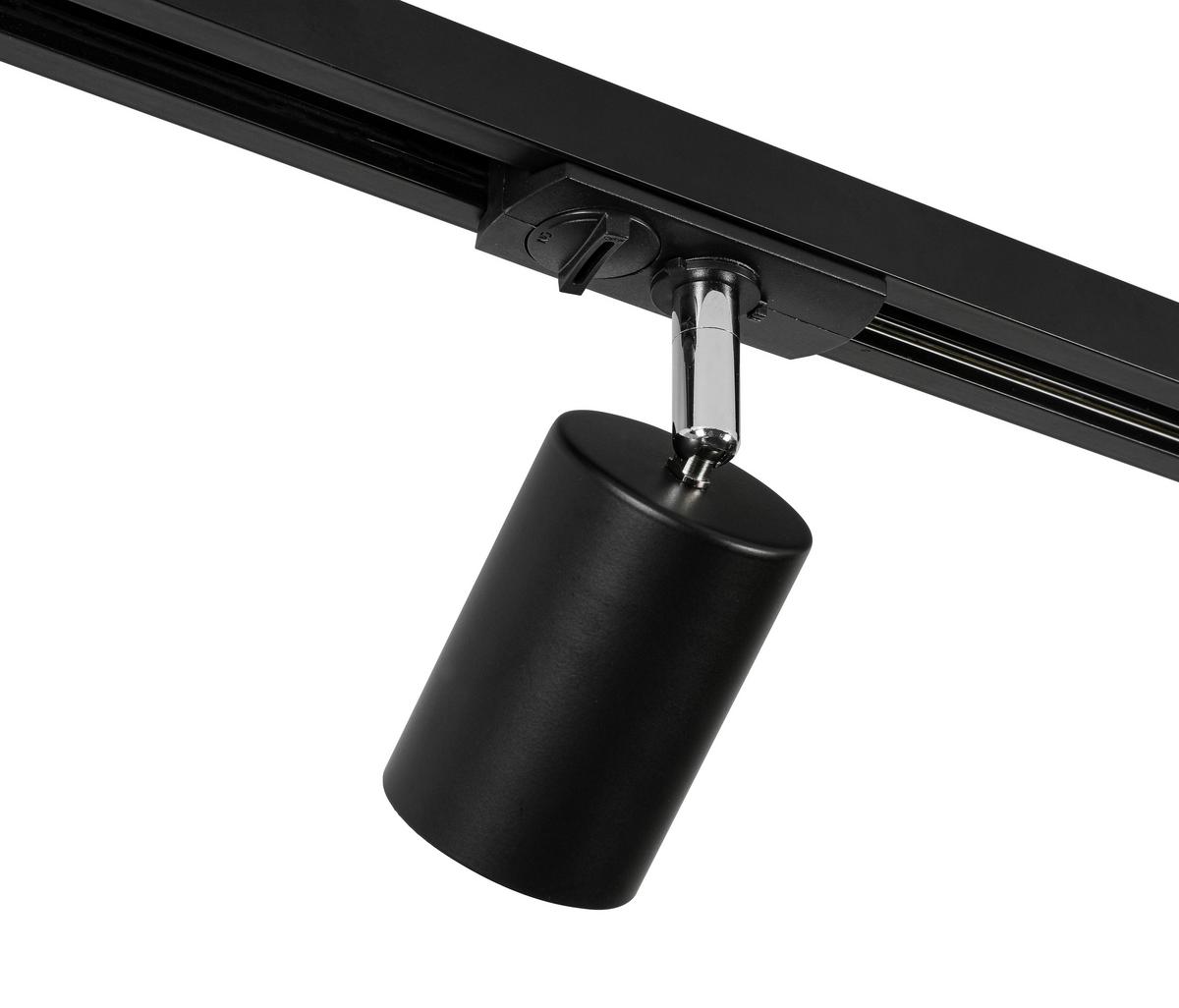 SYSTEM SZYNOWY BINE - czarny/kolor chromowy, Trend, tworzywo sztuczne/metal (262cm) - Novel