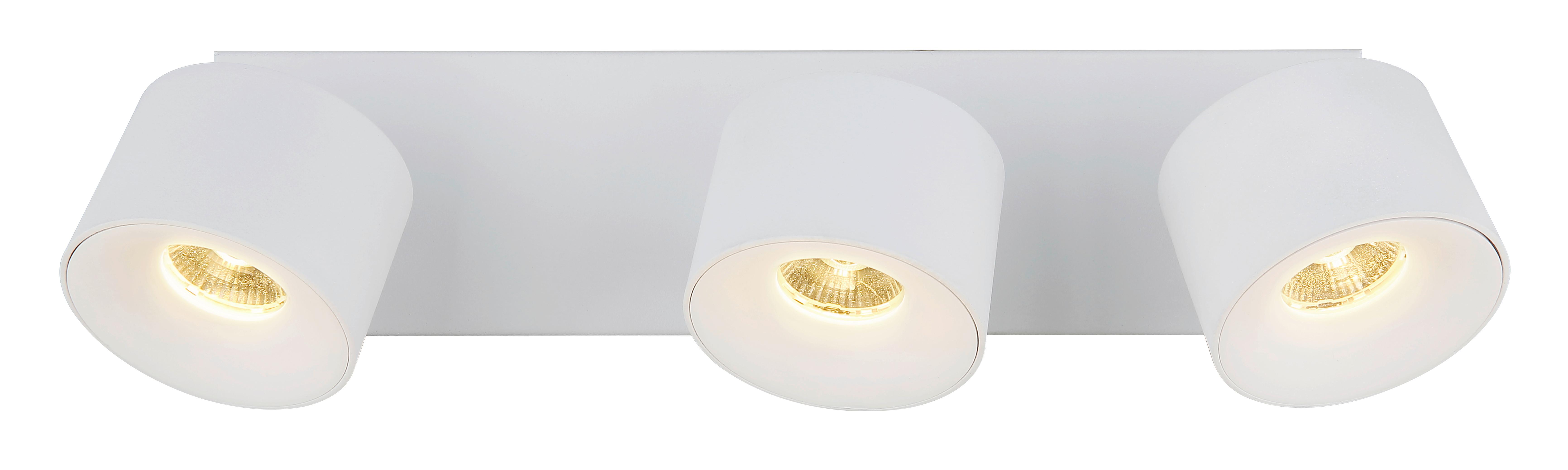 LED-STRAHLER 56961-3W - Weiss/Transparent, Design, Kunststoff/Metall (33/7,2/12cm) - Globo