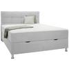 Boxbett Oviedo 160 in Hellgrau ca. 160x200cm - Hellgrau, KONVENTIONELL, Textil/Metall (160/200cm) - Mömax
