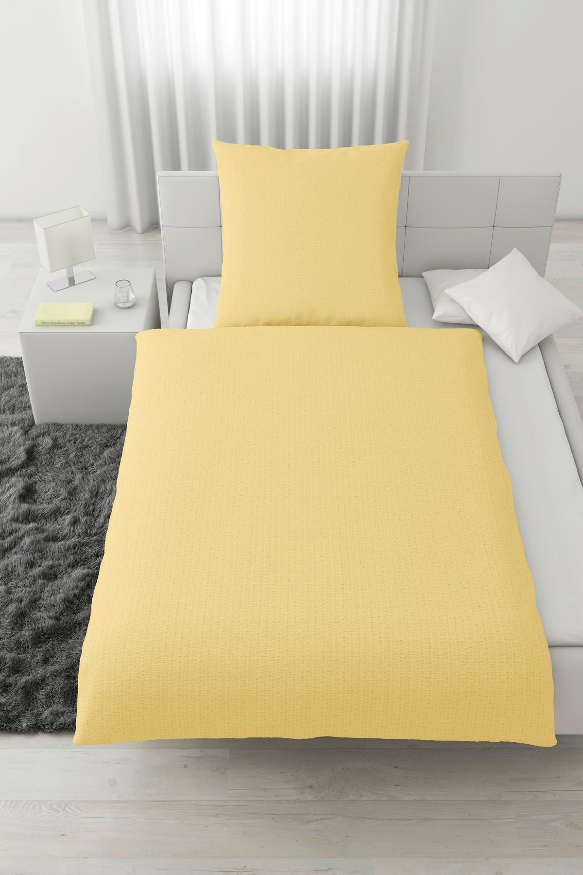 Bettwäsche Gisi in Gelb ca. 135x200cm - Gelb, KONVENTIONELL, Textil (135/200cm) - Modern Living