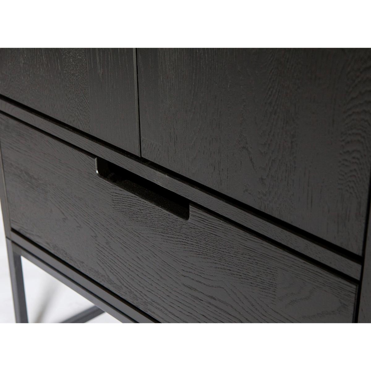 Mehrzweckschrank Silas Schwarz - Schwarz, Design, Holz/Holzwerkstoff (60/210/36cm) - Livetastic