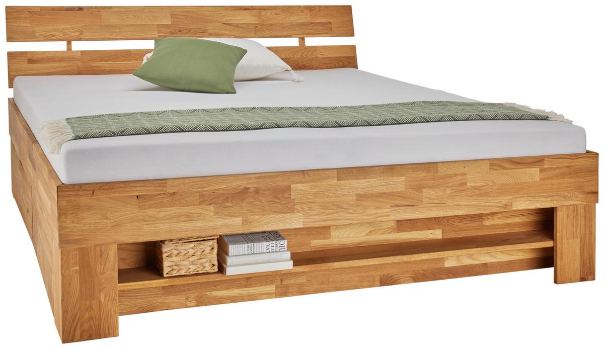 Bett Darja in Wildeiche ca. 160x200cm - Wildeiche, KONVENTIONELL, Holz (160/200cm) - Based