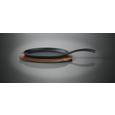Bratpfanne Steaky inkl. Servierbrett - Schwarz/Naturfarben, KONVENTIONELL, Holz/Metall (37,5/18,5/3,5cm) - Premium Living Bratpfanne Steaky inkl. Servierbrett - Schwarz/Naturfarben, KONVENTIONELL, Holz/Metall (37,5/18,5/3,5cm) - Premium Living