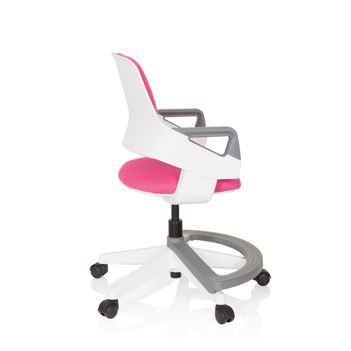 Jugenddrehstuhl Kid Flex ca. 53x80-93x60 cm Pink - Pink/Weiß, Basics, Kunststoff (53/80-93/60cm) - MID.YOU