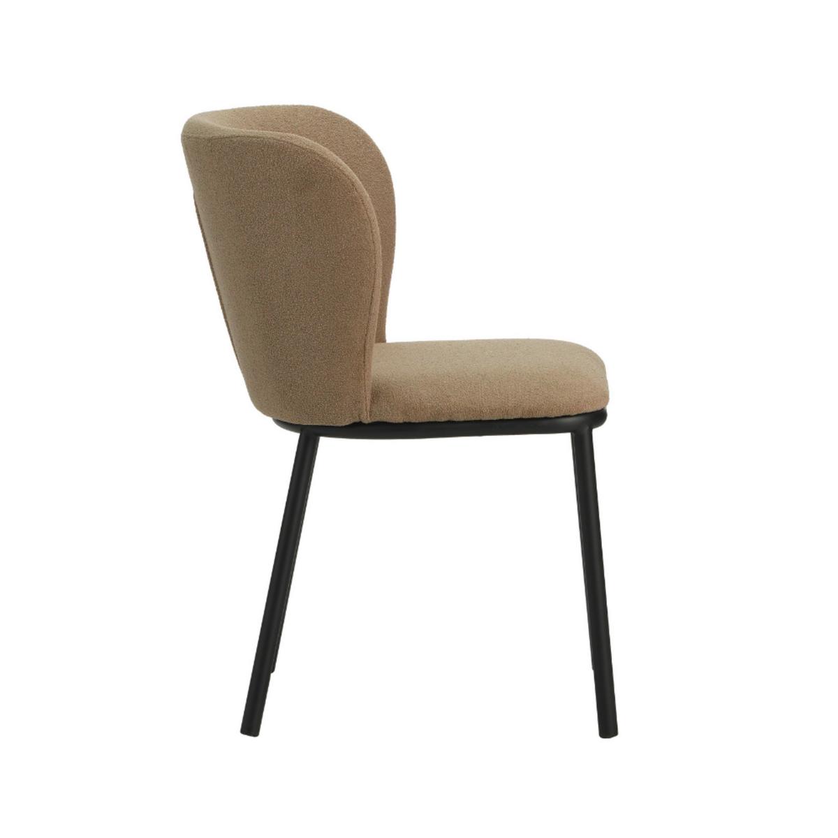 Stuhl-Set Bourges Taupe - Taupe/Schwarz, MODERN, Textil/Metall (52/80/44cm) - MID.YOU