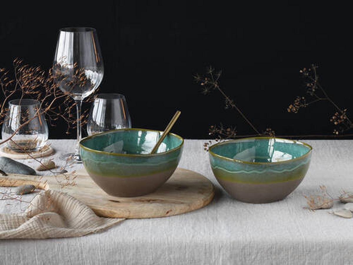 Set Skled Basalt, 2-Delni - olivno zelena , Trend, keramika (18cm) - Creatable