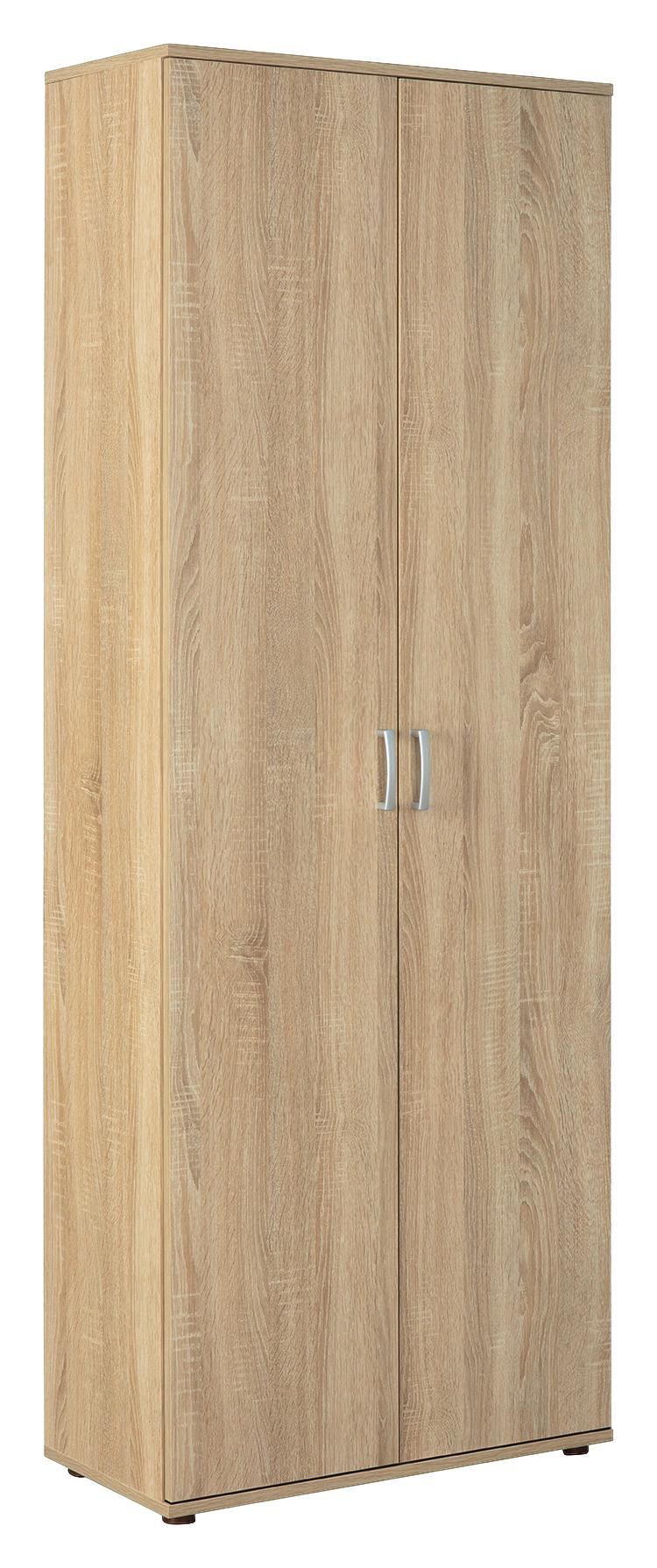 Mehrzweckschrank Gallo Sonoma Eiche ca. 70x189x34cm - Schwarz/Sonoma Eiche, Basics, Holzwerkstoff/Kunststoff (70/189/34cm) - MID.YOU