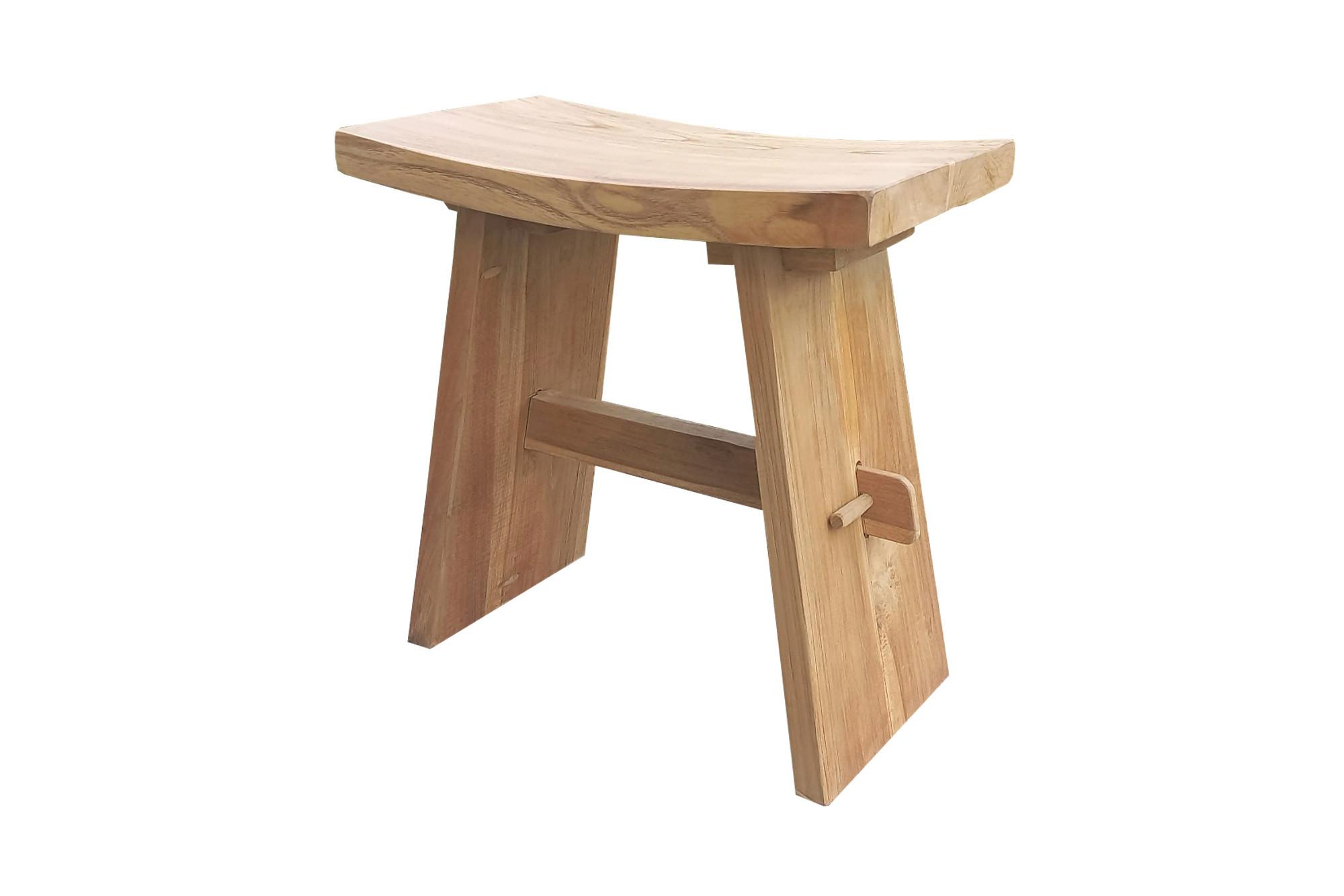 Gartenhocker Naturfarben - Naturfarben, Design, Holz (45/45/25cm) - Gardenson