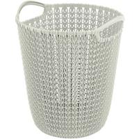 Papírkosár Knit - krémszínű, műanyag (23.9/27.2/23.1cm) - Curver