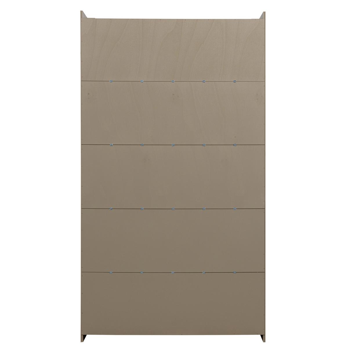 Vitrine Gunnar Schlammfarben B: 120 cm - Schlammfarben/Schwarz, Design, Holz/Metall (120/217/48cm) - Livetastic