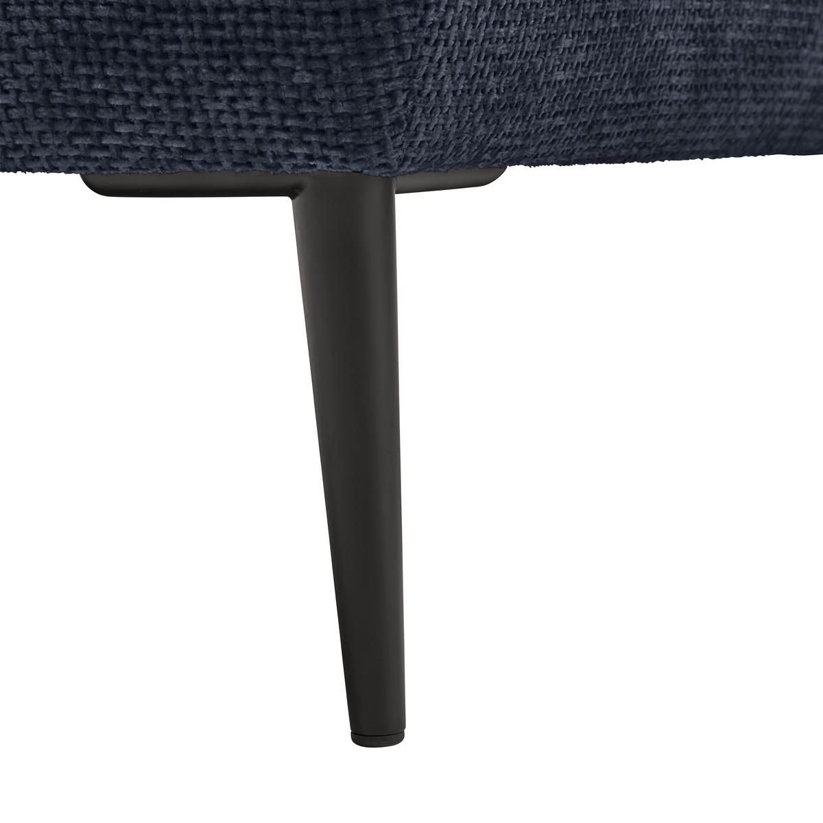 Ecksofa Custom Royalblau - Royalblau/Schwarz, MODERN, Textil/Metall (164/85/255cm) - Mömax