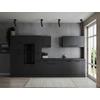 Kuhinjski Blok Brez Aparatov Oliver, 370cm - temno siva/črna, Design, kovina/leseni material (370cm) - Respekta