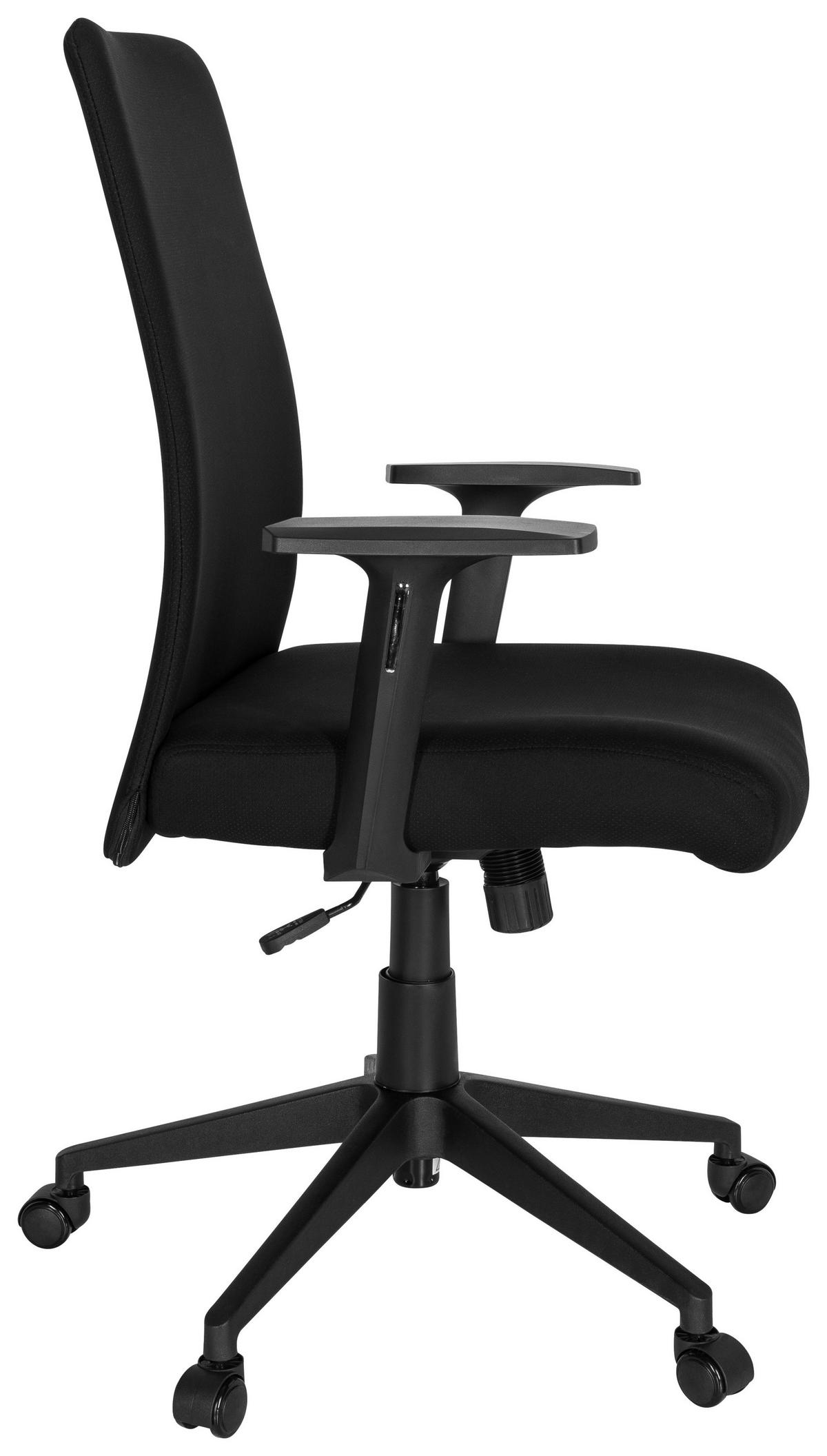 Pisarniški Stol Cosio I, Črna - črna, Moderno, umetna masa/tekstil (65/120/62cm) - MID.YOU