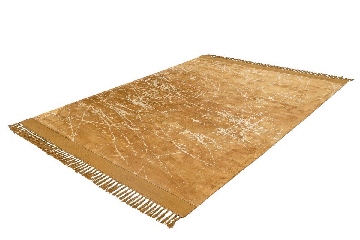 Flachwebeteppich Dolce Vita 225 Gold 200 X 290 - Goldfarben, Basics, Textil (200/290cm) - Kayoom