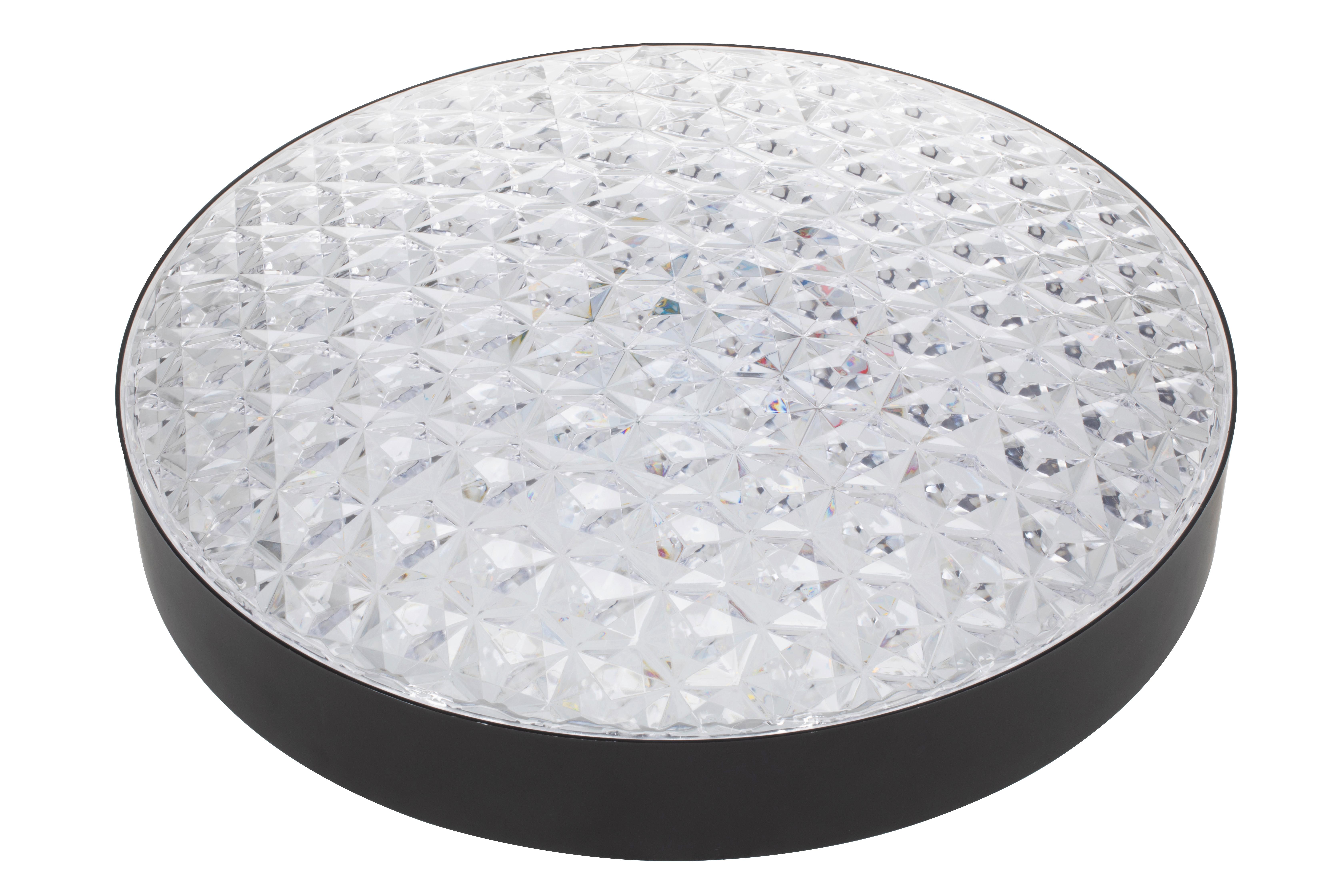 LAMPA SUFITOWA LED BRESCIA - przejrzysty/czarny, Trend, tworzywo sztuczne (50/12cm) - Novel