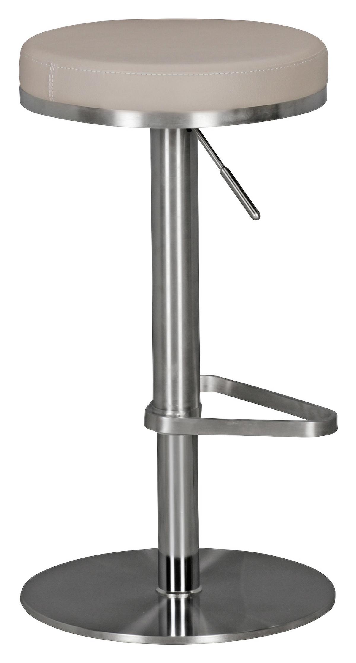 Barski Stol Wl1.942 - srebrne barve/rjavosiva, Moderno, kovina/tekstil (38/57/38cm) - MID.YOU