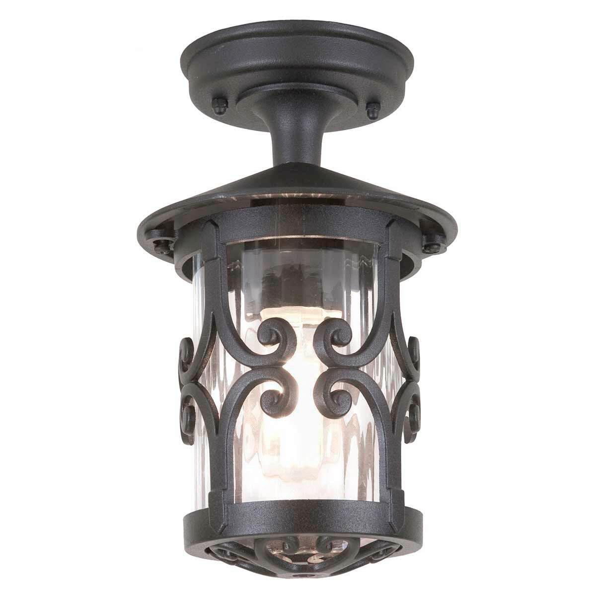 Kültéri Mennyezeti Lámpa Bl13a-Black - fekete, Konventionell, üveg/fém (15/26cm) - Elstead Lighting