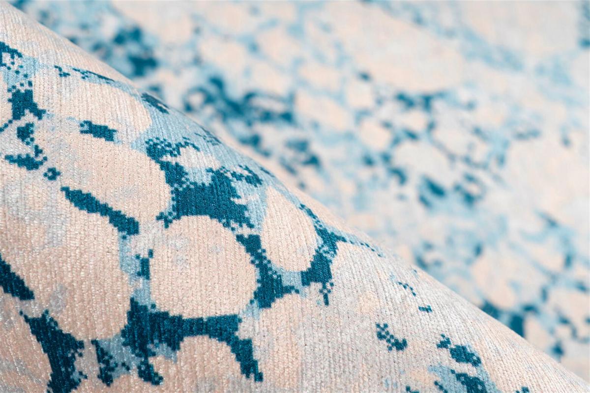 FLACHWEBETEPPICH Galaxy 725 Creme / Blau - Blau/Creme, Basics, Textil (120/170cm) - Kayoom