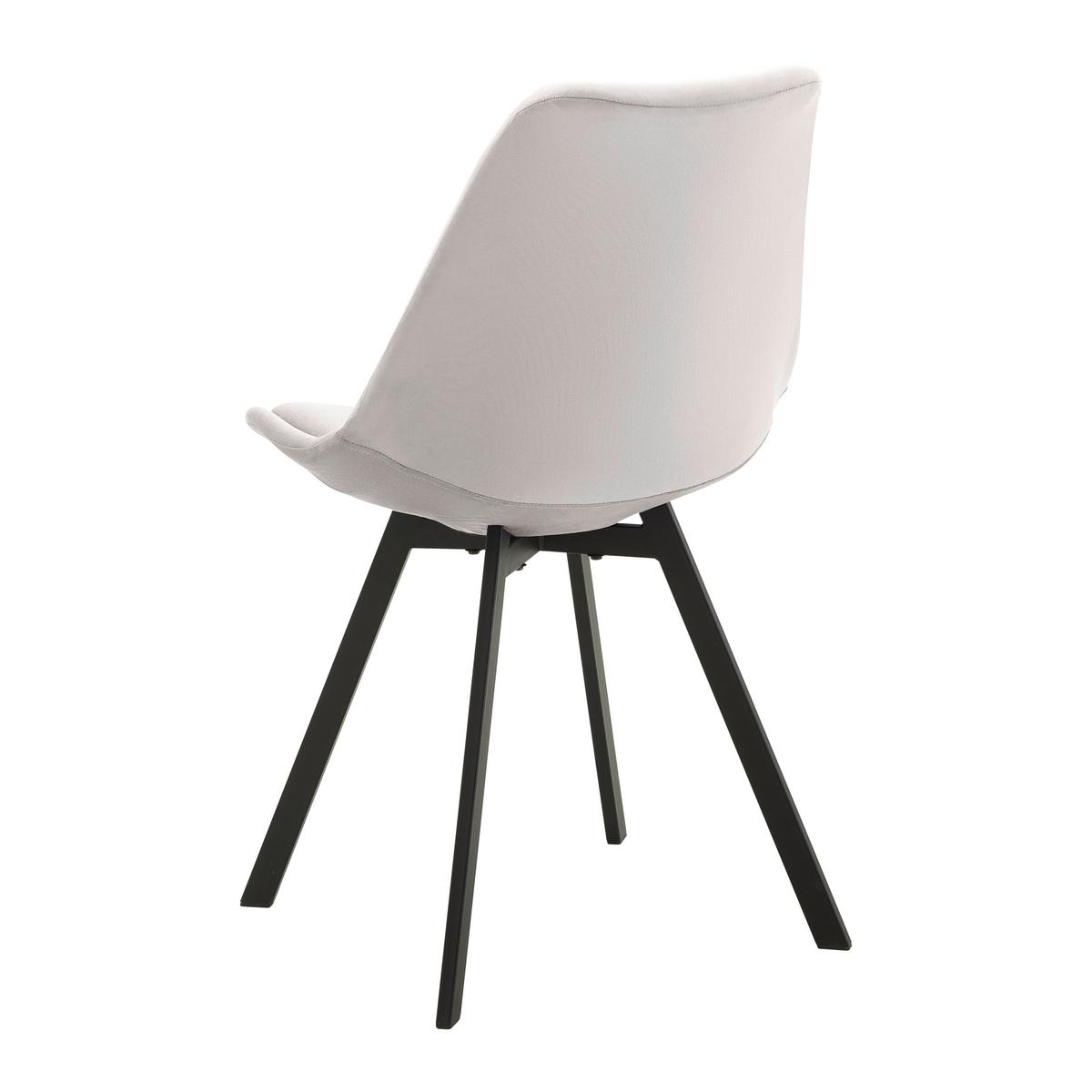 KRZESŁO MIA - jasnoszary/czarny, Modern, metal/tkanina (45/84/55cm) - Bessagi Home