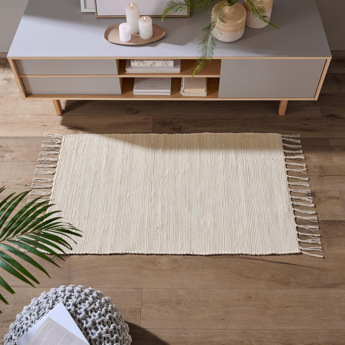 DYWAN Z FRĘDZLAMI MAXI - kolor piaskowy, Konventionell, tkanina (60/120cm) - Boxxx
