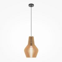 Pendelleuchte Roots - Beige/Schwarz, Modern, Holz/Metall (30/57,5cm) - MAYTONI