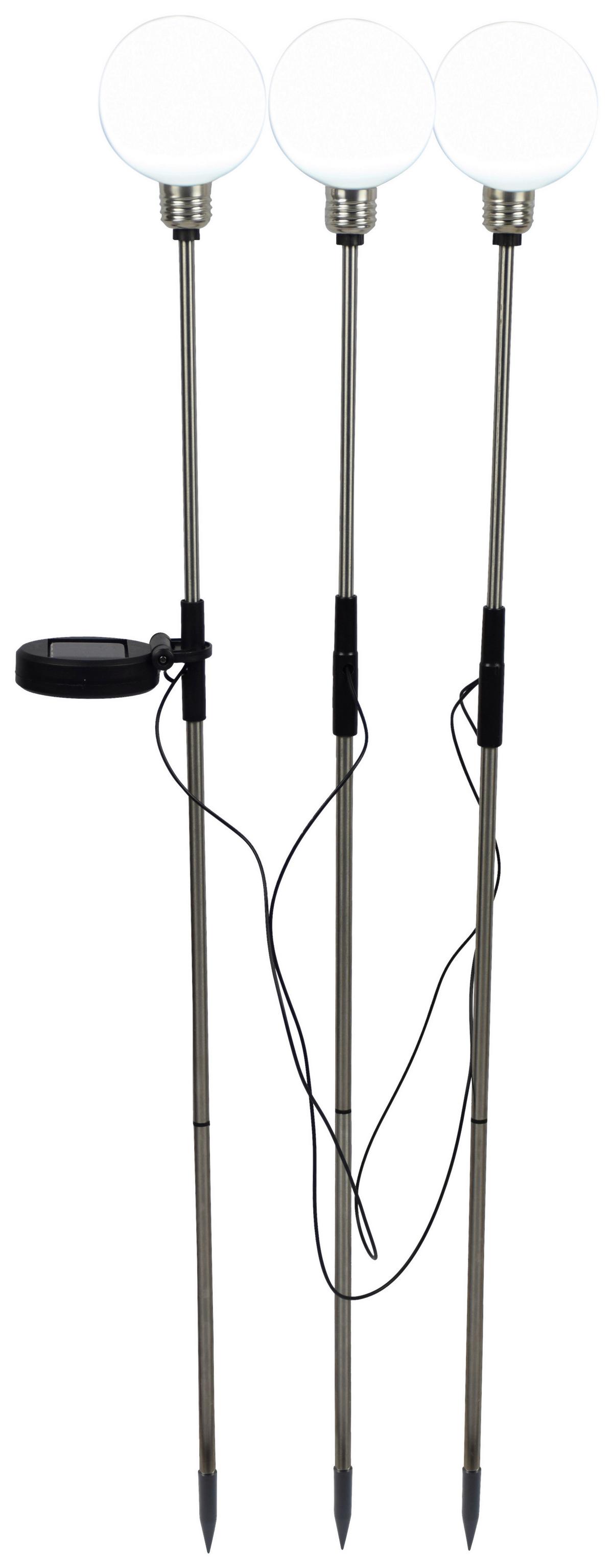 Lampă solară QIML - alb/negru, Modern, plastic/metal (82,5cm) - Modern Living