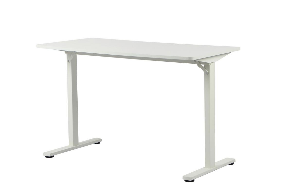 Schreibtisch Jannis Weiss ca. 120x60x75cm - blanc, Modern, métal/matériau de bois (120/60/75cm) - Mömax