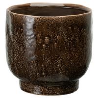 Kaspó Átm./ma.: Kb. 18/18,6cm Livi - sötétbarna, kerámia (18/18,6cm) - Premium Living