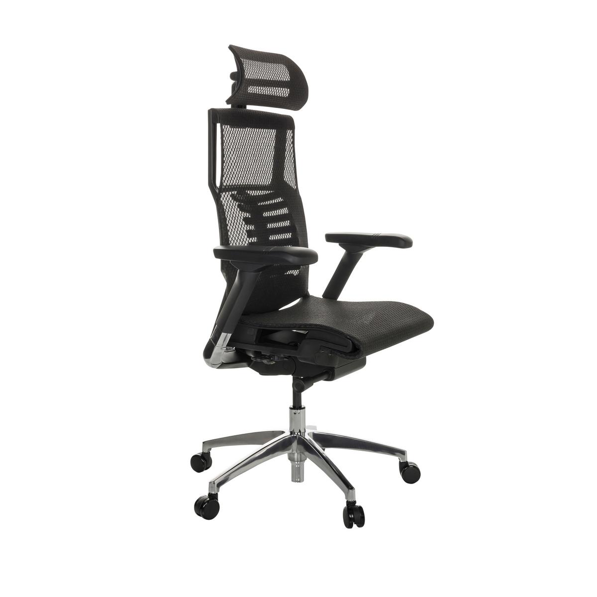 Pisarniški Stol Dynafit Ii, Črna - srebrne barve/črna, Basics, kovina/umetna masa (67/119-135/60cm) - MID.YOU