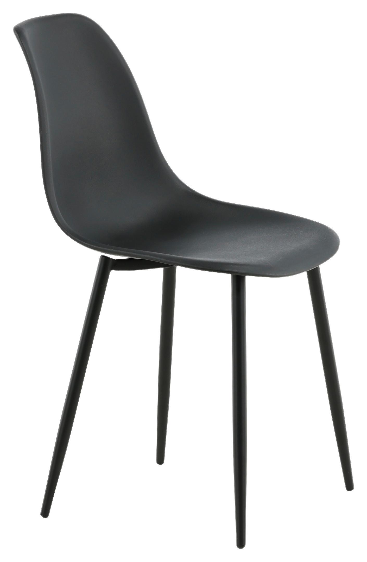 STUHL-SET POLAR - Schwarz, Design, Kunststoff/Metall (45,5/81/58cm) - Livetastic