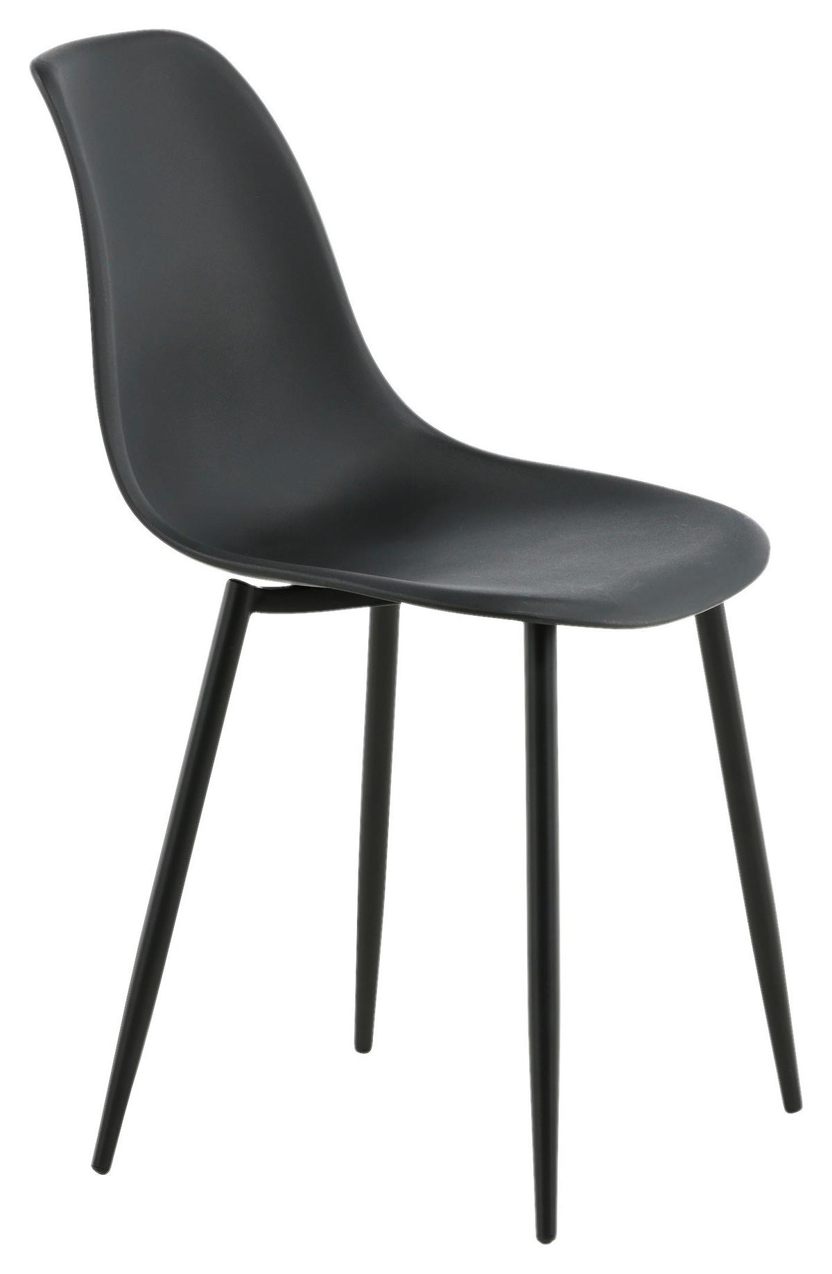 STUHL-SET POLAR - Schwarz, Design, Kunststoff/Metall (45,5/81/58cm) - Livetastic