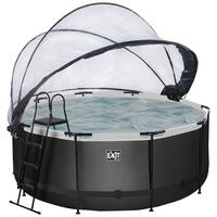 Bazen Exit Black Pool, Črpalka S Peščenim Filtrom, Ø 360cm - črna, Konvencionalno, kovina (360/122cm) - EXIT Toys