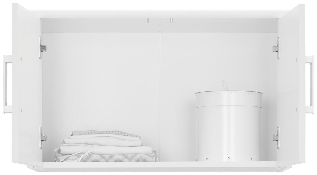 NADSTAWKA NA SZAFĘ EASY - kolor srebrny/biały, Basics, materiał drewnopochodny/tworzywo sztuczne (72/43/36cm) - Xora