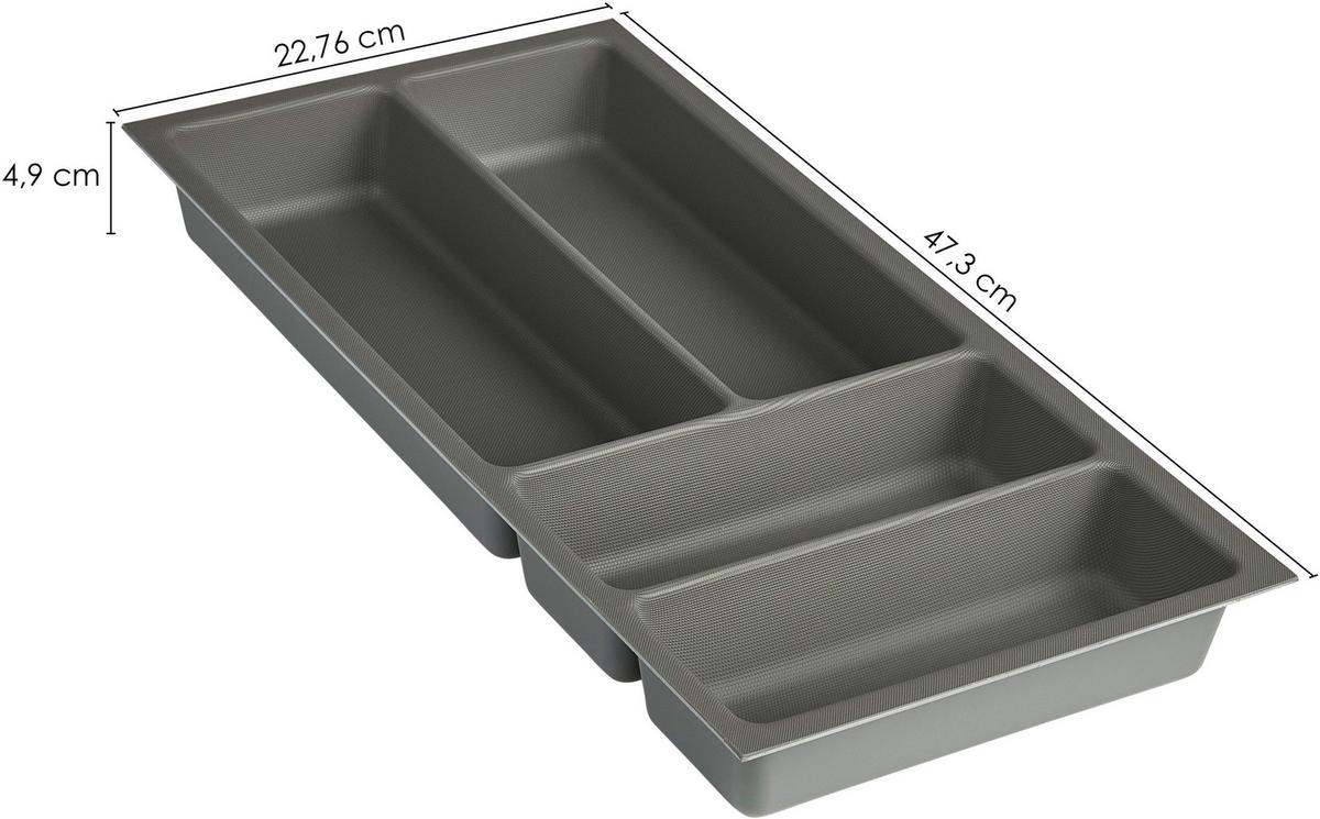 Besteckeinsatz BE30D Schieferfarben - Schieferfarben, Basics, Kunststoff (22,7/4,9/47,3cm) - Nobilia