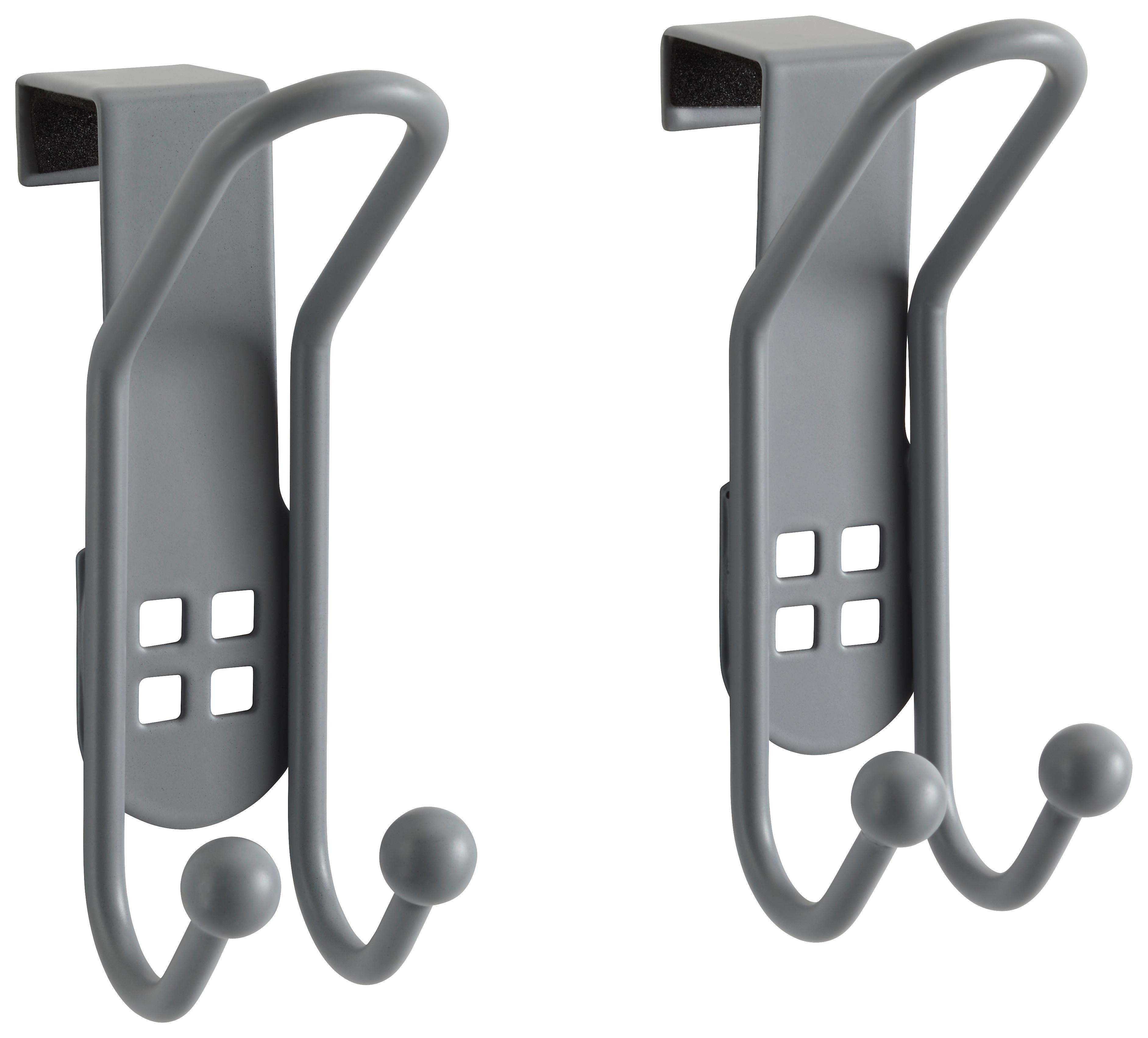 Türhaken Wenko in Silberfarben, 2er Set - Silberfarben, Metall (3,2/9,5/6cm) - Mömax