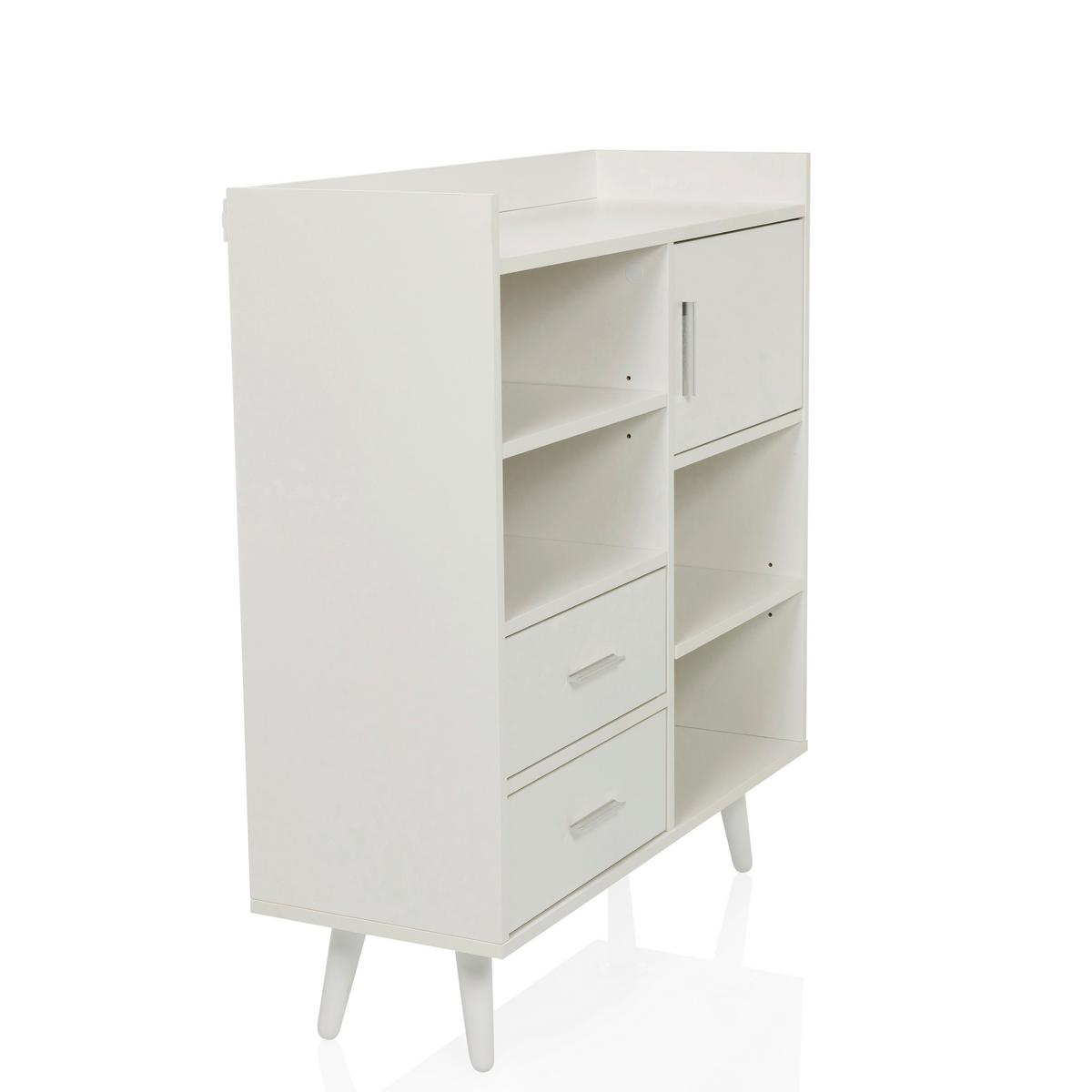 Komoda Myrdal, Bela - bela, Moderno, kovina/leseni material (80/90/30cm) - MID.YOU