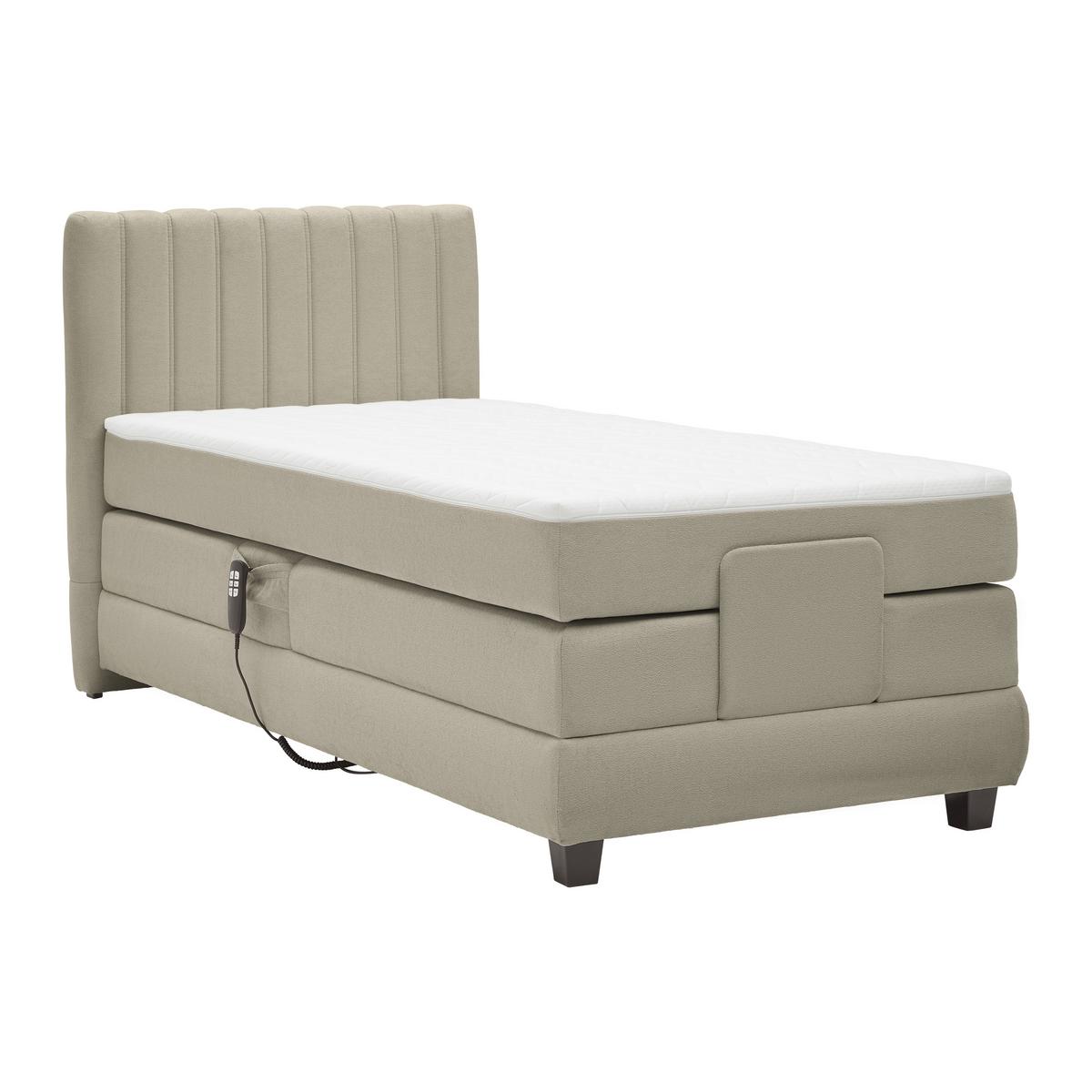 Boxspring Krevet Dixon - cappuccino/crna, Konvencionalno, drvni materijal/drvo (90/200cm) - Premium Living