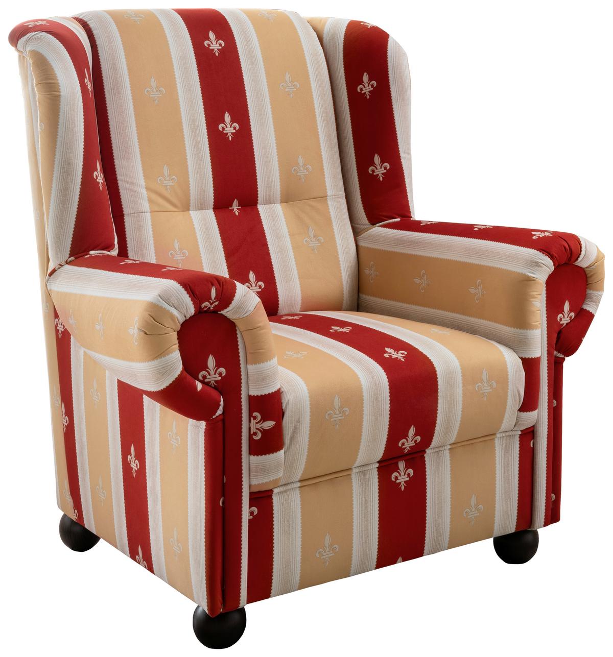 Sesselset Torello Rot Mikrofaser - Rot, KONVENTIONELL, Holz/Textil (92/102/145cm) - Livetastic