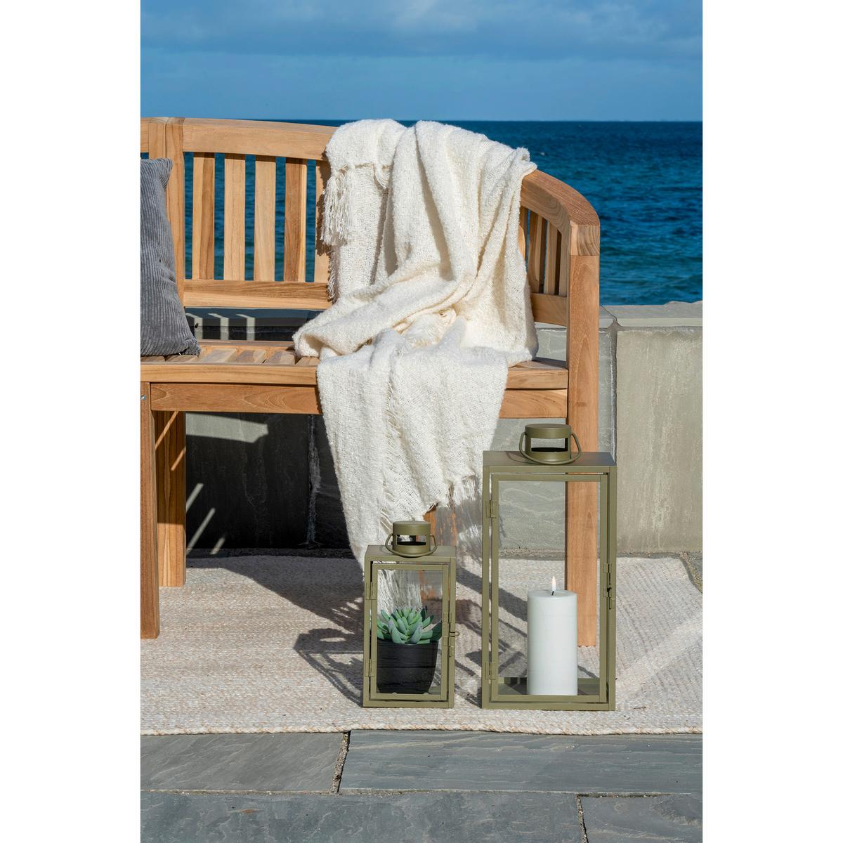Laternenset Corfu Grün, 2er Set - Grün, Design, Glas/Metall