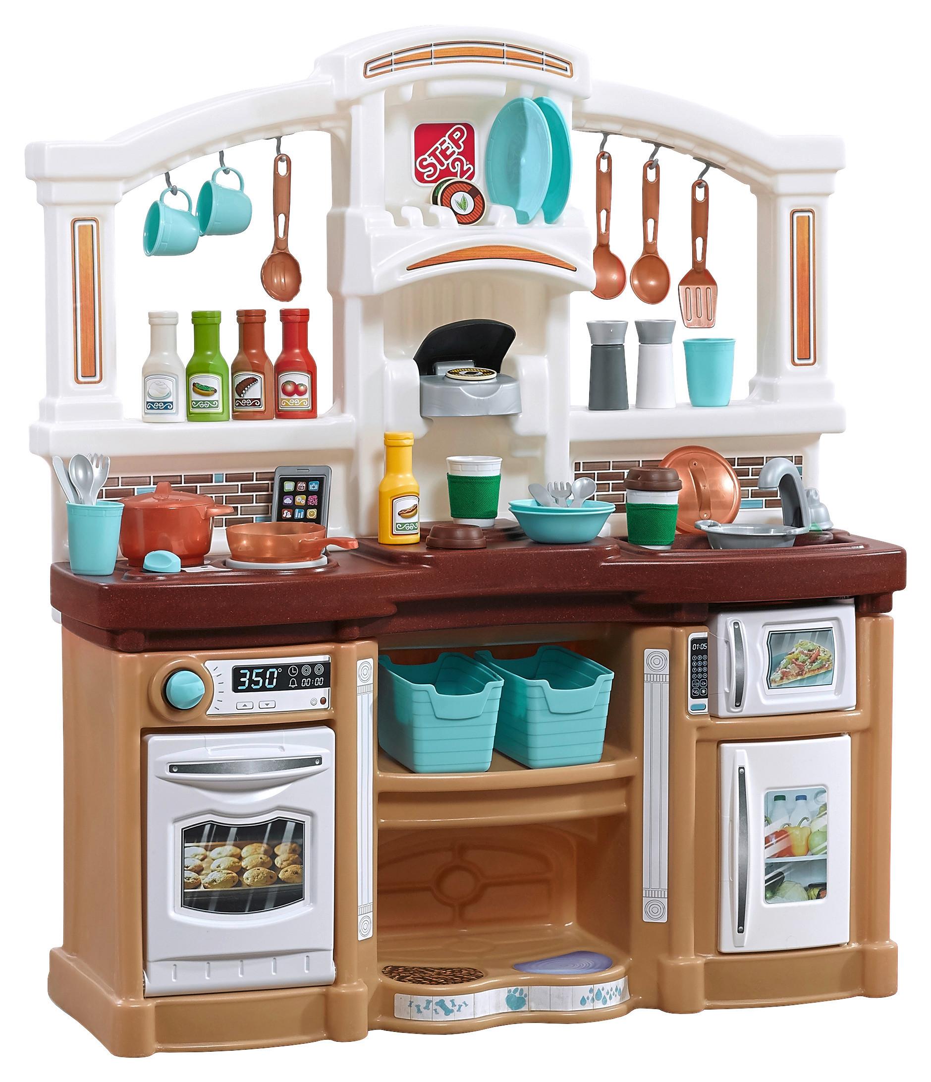 Kinderküche Fun with Friends, 40-teilig - Beige/Braun, Basics, Kunststoff (90,8/103,8/31,8cm)