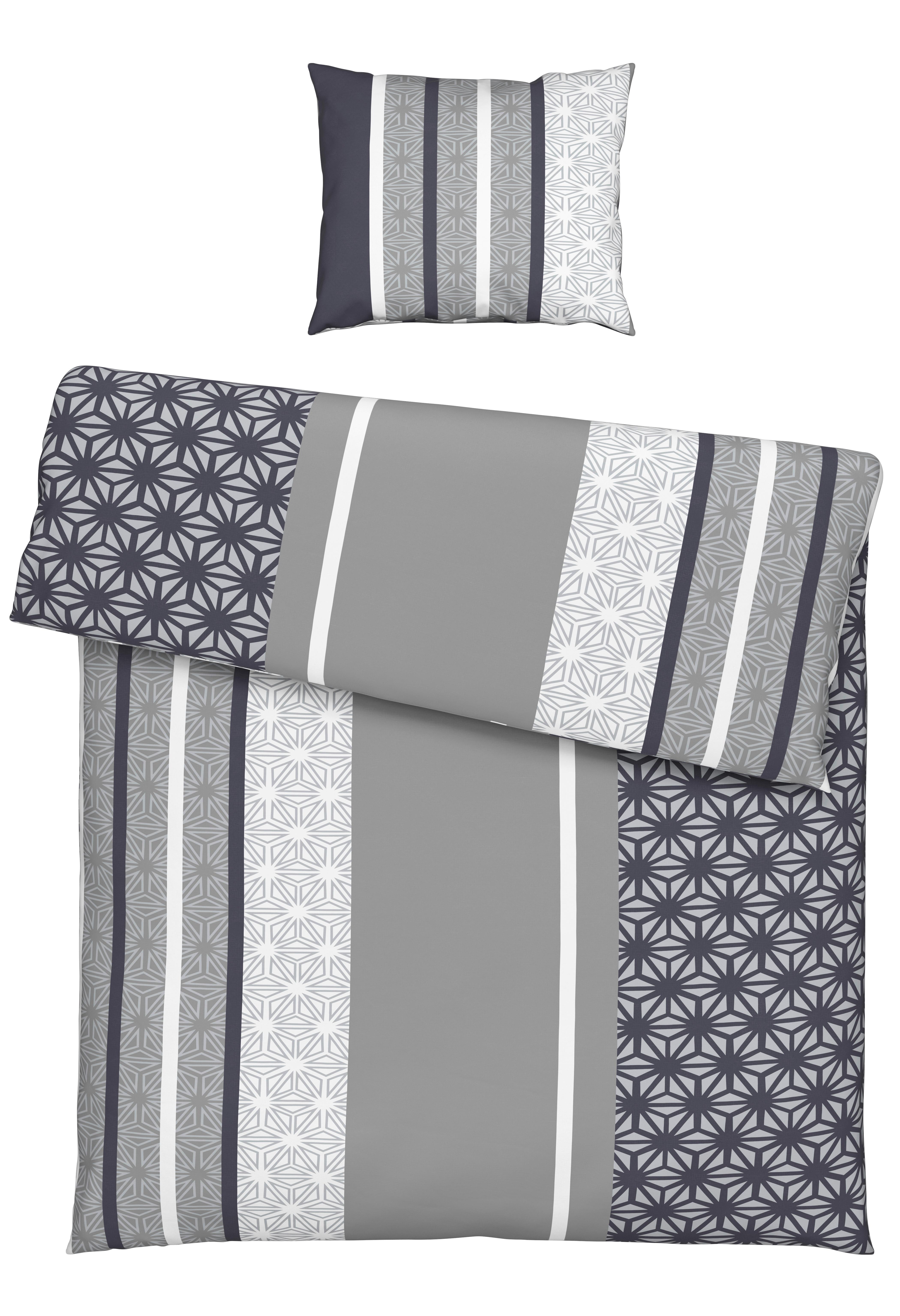 BETTWÄSCHESET SARA - Grau, Textil (160/210cm) - Modern Living