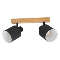 Deckenleuchte 99489* Batallas - Weiss/Schwarz, Natur, Holz/Textil (5/30cm) - Eglo