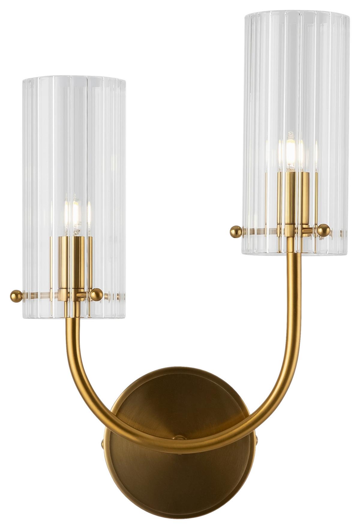 Wandleuchte Arco Messingfarben max. 40 Watt - Messingfarben, Basics, Glas/Metall (25/38/12cm) - MAYTONI