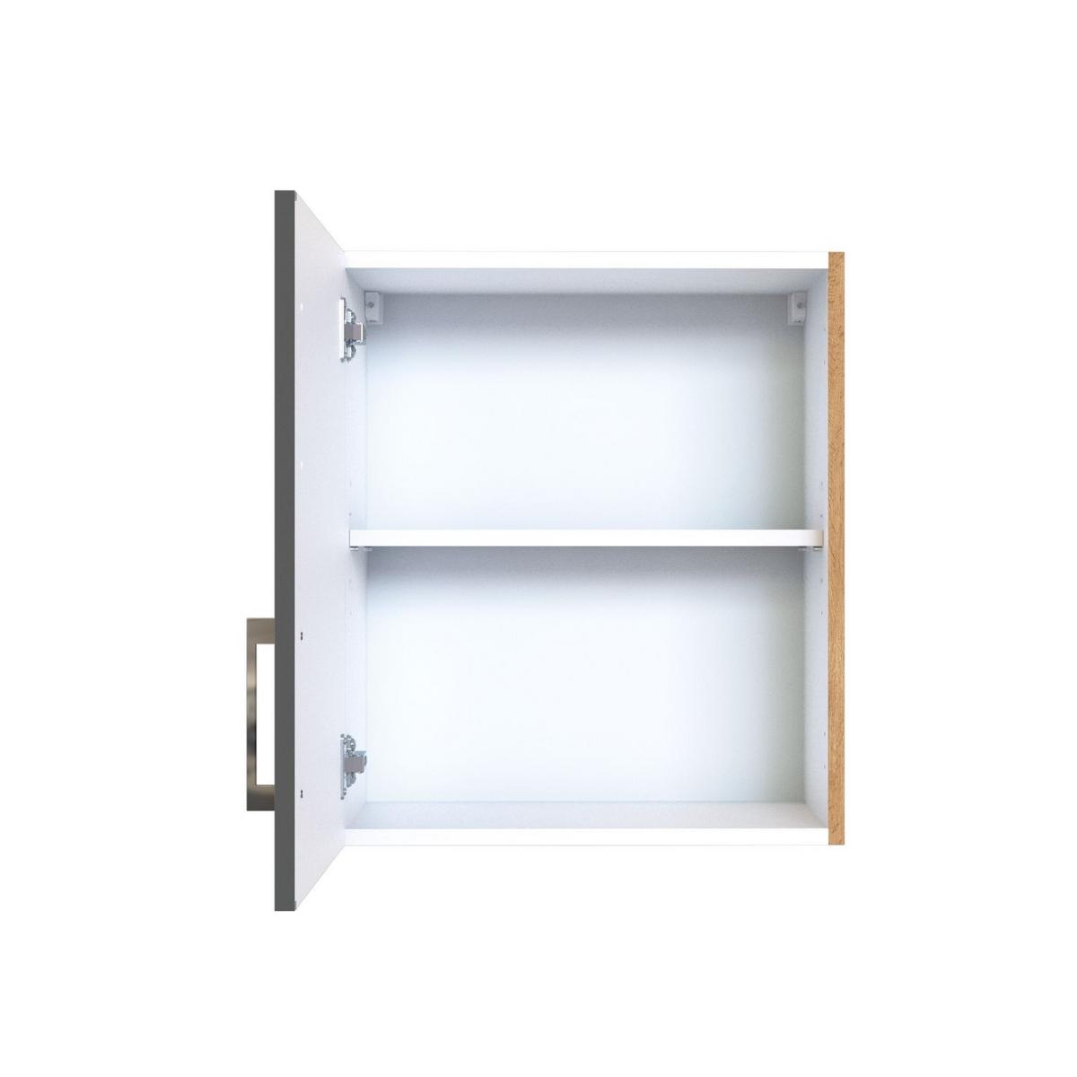 Held Küchenoberschrank ca. 50 cm Anthrazit/Eiche - Chromfarben/Anthrazit, MODERN, Holzwerkstoff/Metall (50/57/34cm) - Held