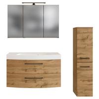 Badezimmer Manchester 3-tlg. ca. 130 cm Wotan Eiche - Eichefarben/Weiß, MODERN, Keramik/Holzwerkstoff (130cm) - Held