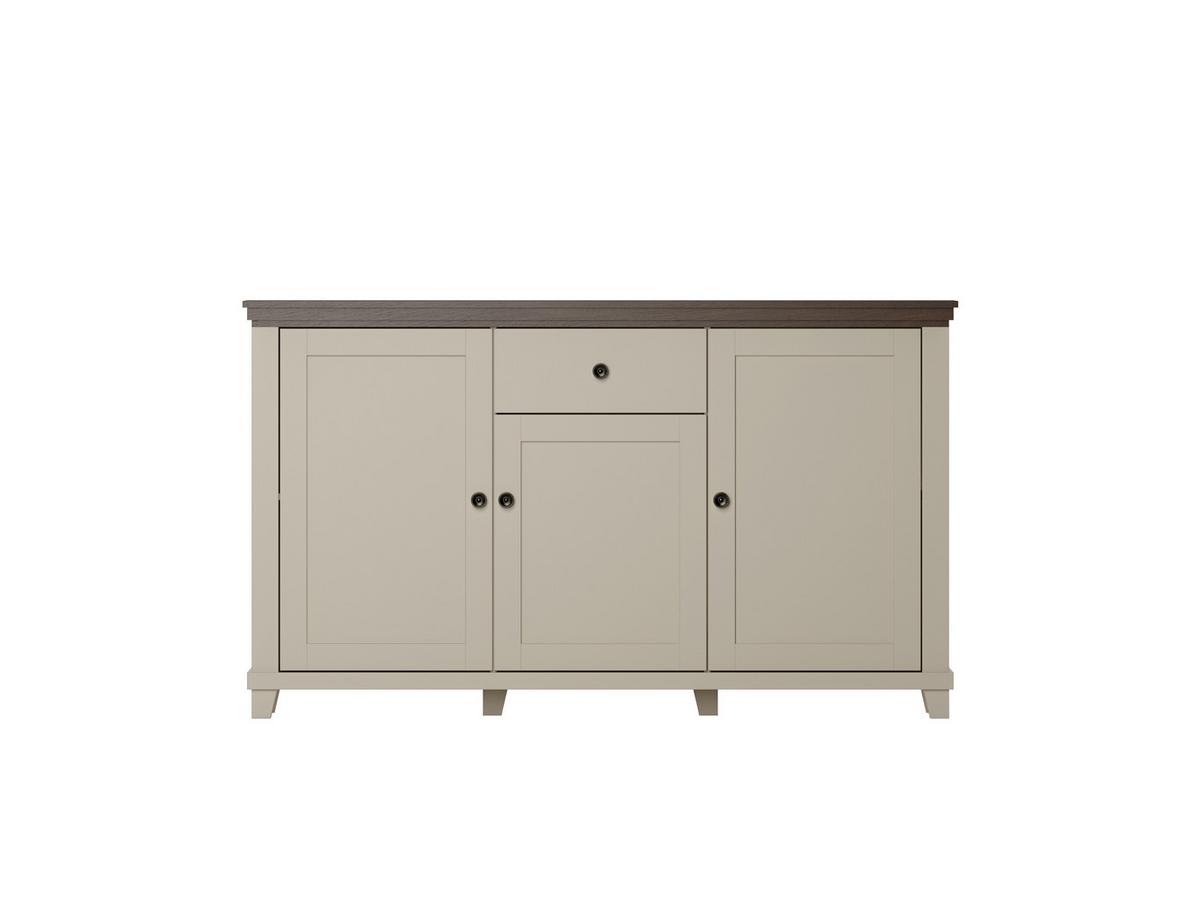 Komód Evora - kasmírszínű/tölgyfa színű, Design, faalapú anyag (160/93/42cm)